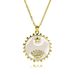 Round Oil Drop Eye Pendant Exaggerated Personality Necklace Clavicle Chain_ipsvogv.com