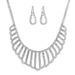 Women's Bridal Jewelry Set - Shiny Diamond Necklace & Earrings, Sterling Silver Wedding Jewelry_ipsvogv.com