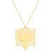 Fashion Casual Albanian Eagle Pendant Necklace For Women Men Double Headed Eagle Animal Stainless Steel Choker Chain Jewelry_ipsvogv.com