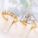 Cao Shi Diamond Female Star Same Style Water Drop Spiral Geometric Pair Gift Brilliant Ring_ipsvogv.com