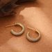 Unisex Popular Fashion French C Shaped Diamond Earrings For Women Trendy Earrings For Women High End Luxury_ipsvogv.com