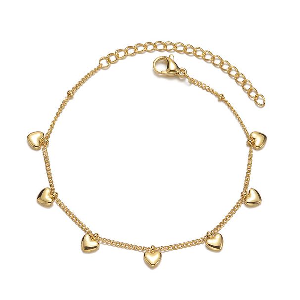Women's Jewelry Niche Design Summer Fashion All Match Thin Chain Stainless Steel Heart Shaped Bracelet_ipsvogv.com