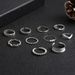Multi Metal Fried Dough Twists Pearl 10 Piece Set Hollow Drop Oil Simple Opening Ring_ipsvogv.com