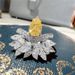 New Caibao Premium Yellow Zircon For Women With Open Mouth Ins Luxury Design Water Drop Shaped Full Diamond Internet Red_ipsvogv.com