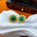 New irregular zirconia drop glazed peacock stone earrings, niche, light luxury, high-end earrings_ipsvogv.com