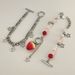 Sweet Instagram Style Strawberry Bow Pendant Necklace, Women's Metal Chain, Stacked Choker Necklace_ipsvogv.com