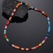 Colored Beaded Necklace Female Ins Candy Rainbow Stacked Clavicle Chain_ipsvogv.com