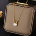 rose gold plated simple four claw single diamond pendant female versatile trend clavicle chain temperament titanium steel necklace_ipsvogv.com