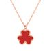 Women's Jewelry Ferris Wheel Original S925 Sterling Silver Jewelry Five Flower Clover Bracelet All Match High Grade Red Agate_ipsvogv.com