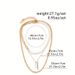 1pc Multilayer Necklace Classic Geometric Stick Pendant Necklace For Men Punk Half Pearl Cuban Link Chain Choker Necklace Party Jewelry_ipsvogv.com