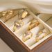 Niche Personality Two Color Electroplating Geometric Open Ring Female INS Fashion Light Luxury Zircon Ring_ipsvogv.com