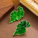 Fashionable Personalized Small Fragrant Wind Drip Oil Leaf Ear, Light Luxury Elegant And High-end Silver Needle_ipsvogv.com