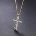 Men’s Jewelry Set Fashion Zircon Inlaid Two Color Electroplated Necklace Accessories_ipsvogv.com