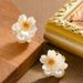 French Sweet And Exquisite Vacation Style Pearl Flower Ea, Feminine Goddess Fan Chaoxian High-end Silver Needle_ipsvogv.com