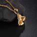 Men's Jewelry Boxing Glove Titanium Steel Pendant Necklace For Men - Stylish U-Shaped Design With Twist Chain In Steel, Gold, Antique Silver & Black_ipsvogv.com