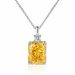Instagram Pure Silver Ice Flower Cut Pink Sea Blue Gold Yellow High Carbon Diamond Necklace Fashion Light Luxury Jewelry_ipsvogv.com