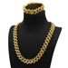 Hip hop men's oval simple full diamond necklace bracelet trend men's accessory chain_ipsvogv.com