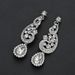 Bridal Necklace And Earrings Two-Piece Set Wedding Dress Accessories Chain Exaggerated Inlaid Alloy Jewelry Hot Sale_ipsvogv.com