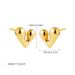 Fashion Glossy Retro Stainless Steel Heart Earrings Simple Temperament High End Creative Personality Earrings_ipsvogv.com