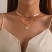 Fashion Versatile Round Tag Necklace Women, Personalized Simple Multi-layer Round Bead Chain Necklace_ipsvogv.com