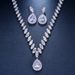 Necklace Bride Zircon Set Earrings Accessories Water Drop Banquet Jewelry Evening Wedding Dress Luxurious Women_ipsvogv.com