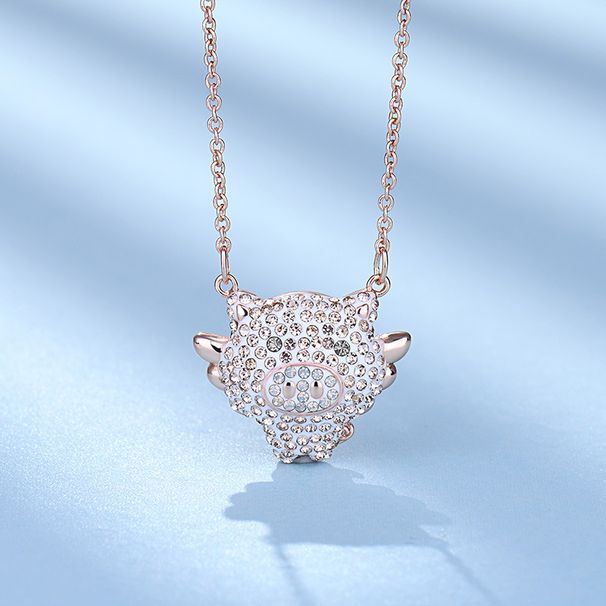 Crystal Elements The Year Of The Pig Limited Edition Pig Necklace For Women Light Luxury Niche High End_ipsvogv.com