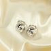 French Minimalist Design Versatile For Women Gold Plated High Color Retention Elegant Metal Ball Earrings Jewelry Ins_ipsvogv.com