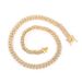 Small Unique Cuban Fashionable Alloy Full Diamond Necklace, Simple Men's And Women's Light Luxury Jewelry_ipsvogv.com