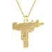 Stainless Steel Street Gun Necklace, Men's Jewelry, Punk, Hip-hop, Rapper Pendant Accessory_ipsvogv.com