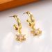 Dinner Hostess! Starlight Snowflake Zircon Silver Needle Earrings C Shaped Sweet Female Forest Style All Match Light Luxury Earrings_ipsvogv.com