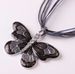 K600 Exaggerated Oil Drop Ribbon Colorful Butterfly Trendy Insect Pendant Short Necklace_ipsvogv.com