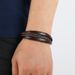 Men Leather Braided Bangle Bracelet Magnet Stone Hand Ring Jewelry Bracelets_ipsvogv.com