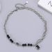 High End Trendy Pearl Black Sapphire Titanium Steel Necklace For Men And Women_ipsvogv.com