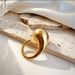 Unisex Hot Selling Real Gold Stainless Steel Water Drop Comma Open Ring Unisex Exaggerated Internet Celebrities_ipsvogv.com