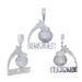 Men's Jewelry - DREAMS 2REALITY Hip Hop Pendant Necklace With Zircon Stones, Silver & Gold Plated Cuban Chain, 24 Inches Inlaid Zircon Necklace_ipsvogv.com