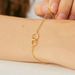 Simple Copper Plated Real Gold Diamond Round Bracelet Female Ins Double Ring Hand Jewelry_ipsvogv.com