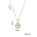 New Full Diamond Four Leaf Grass Necklace Women's Korean Edition With Colorful Zircon Titanium Steel Lock Bone Chain,_ipsvogv.com