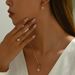 Chinese style women's earrings set, geometric auspicious cloud niche design ring, versatile necklace set_ipsvogv.com