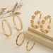 Flower-Shaped C-Hoop Earrings With Unique Metal Design And Statement_ipsvogv.com