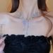 tassel Zircon Butterfly Necklace Earring Set, Fashionable And Luxurious Design, Collarbone Chain, Banquet Dress Set, ! Design, Chain,_ipsvogv.com
