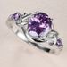 Cao Shi's New Purple Princess Ring With Oval Winding Design_ipsvogv.com