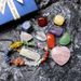 Natural Crystal Jade Colorful Stone Combination Set Pink Crystal Heart Hexagonal Pendant Pieces Multi color Matching Gift Box_ipsvogv.com