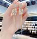 S Silver Needle Micro-Inlaid Rhombus Long Pearl Tassel For Women, Elegant Fashionable Slimming Minimalist Style Earrings_ipsvogv.com