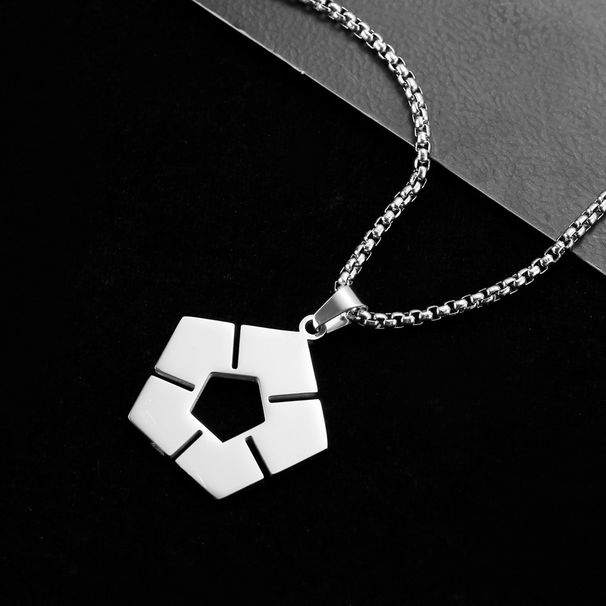 hot selling blue prison football stainless steel necklace bluelock logo anime surrounding autumn and winter sweater chain_ipsvogv.com