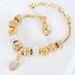 Family Live Broadcast Full Of Diamond Love Gold Snowflake Zircon Barrel Bead Bracelet_ipsvogv.com