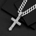 Personalized Cross Niche Design Street Full Diamond Watch Buckle Cuban Necklace Jewelry_ipsvogv.com