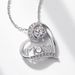 New MOM Heart Shaped Moissanite Necklace S925 Silver Inlaid With Brilliant Colored Gemstone Clavicle Chain Fashionable_ipsvogv.com