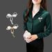 Summer anti glare brooch high-end fixed bow women, Korean version neckline decorative clip for women_ipsvogv.com
