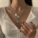 Jewelry Simple Geometric Pearl Fine Chain Queen Portrait Pendant Necklace For Women_ipsvogv.com