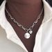 Dreams Come True Necklace Women's Silver Korean Edition Heavy Industry Coarse Letter Round Brand Collar Chain Neckchain_ipsvogv.com